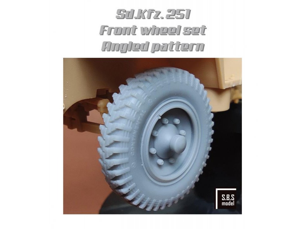 SBS MODELS 1/35 Sd.Kfz. 251 Front wheels - angled pattern