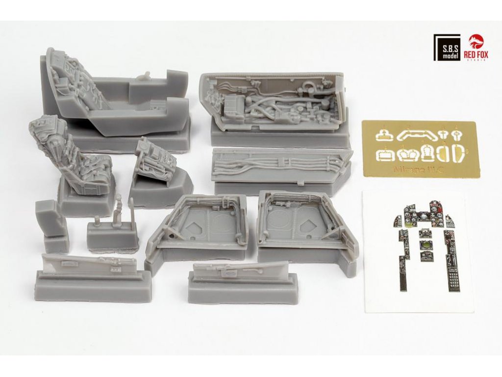 SBS MODELS 1/48 Mirage IIIC cockpit & wheel bays for EDU/HBB