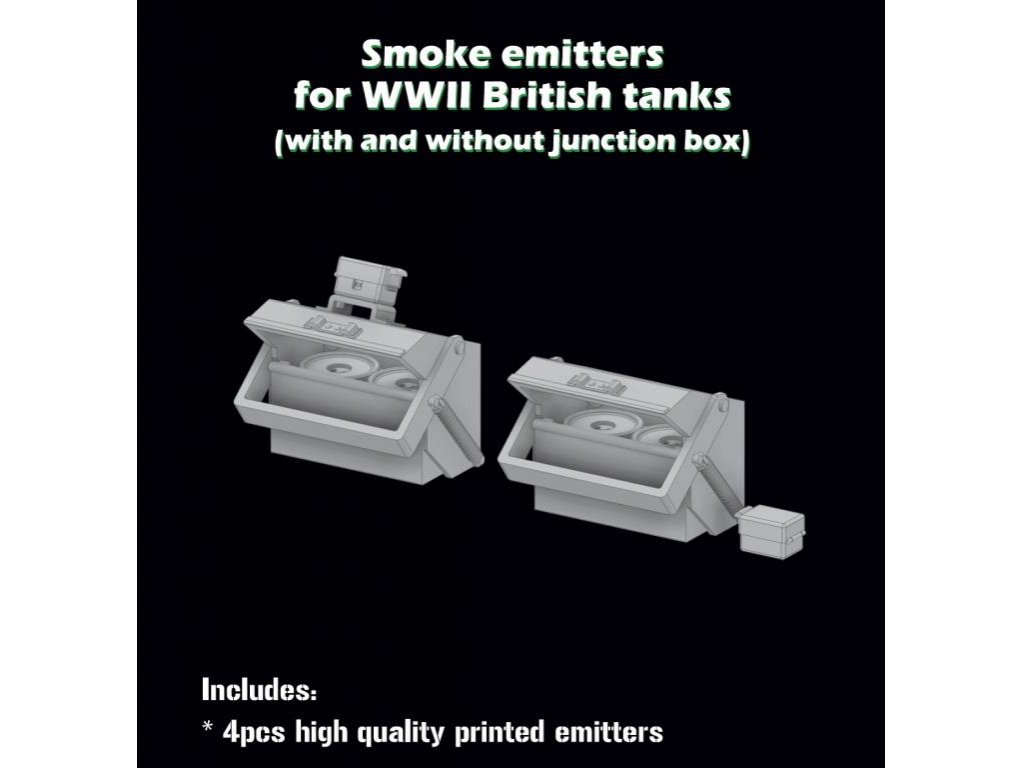 SBS MODELS 1/72 Smoke emitters for British WWII tanks (4 pcs)