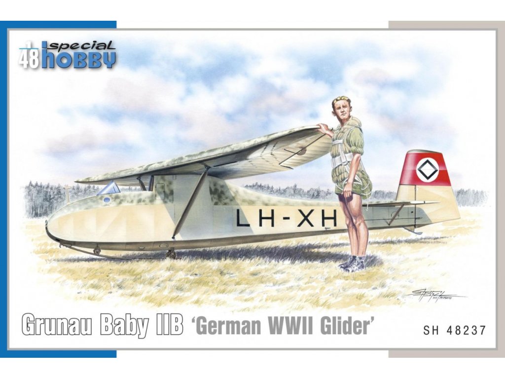 SPECIAL HOBBY 1/48 Grunau Baby IIB German WWII Glider (4x camo)