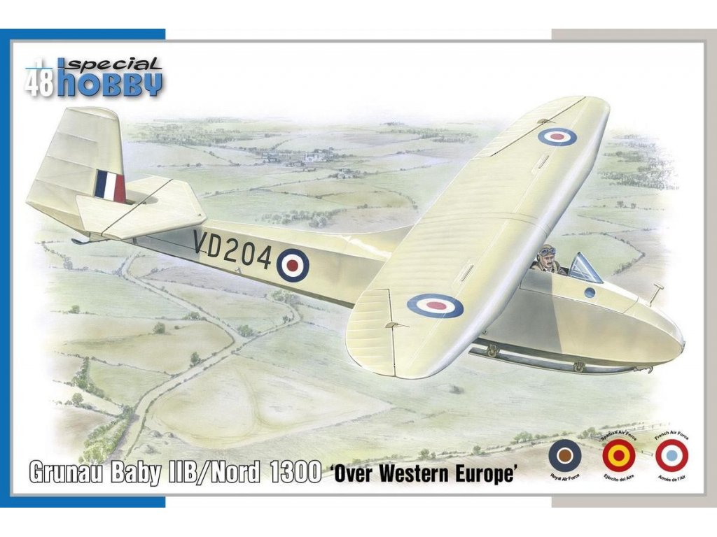 SPECIAL HOBBY 1/48 Grunau Baby IIB/Nord 1300 Over Western Europe