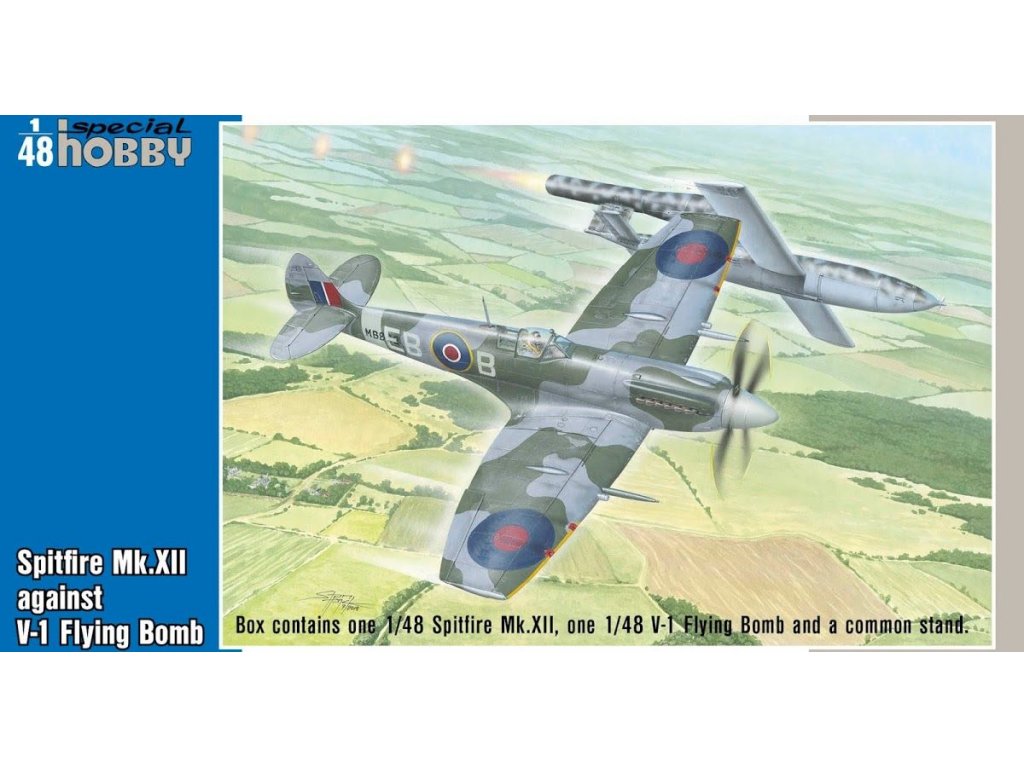 SPECIAL HOBBY 1/48 Spitfire Mk.XII vs. V-1 Flying Bomb 2in1