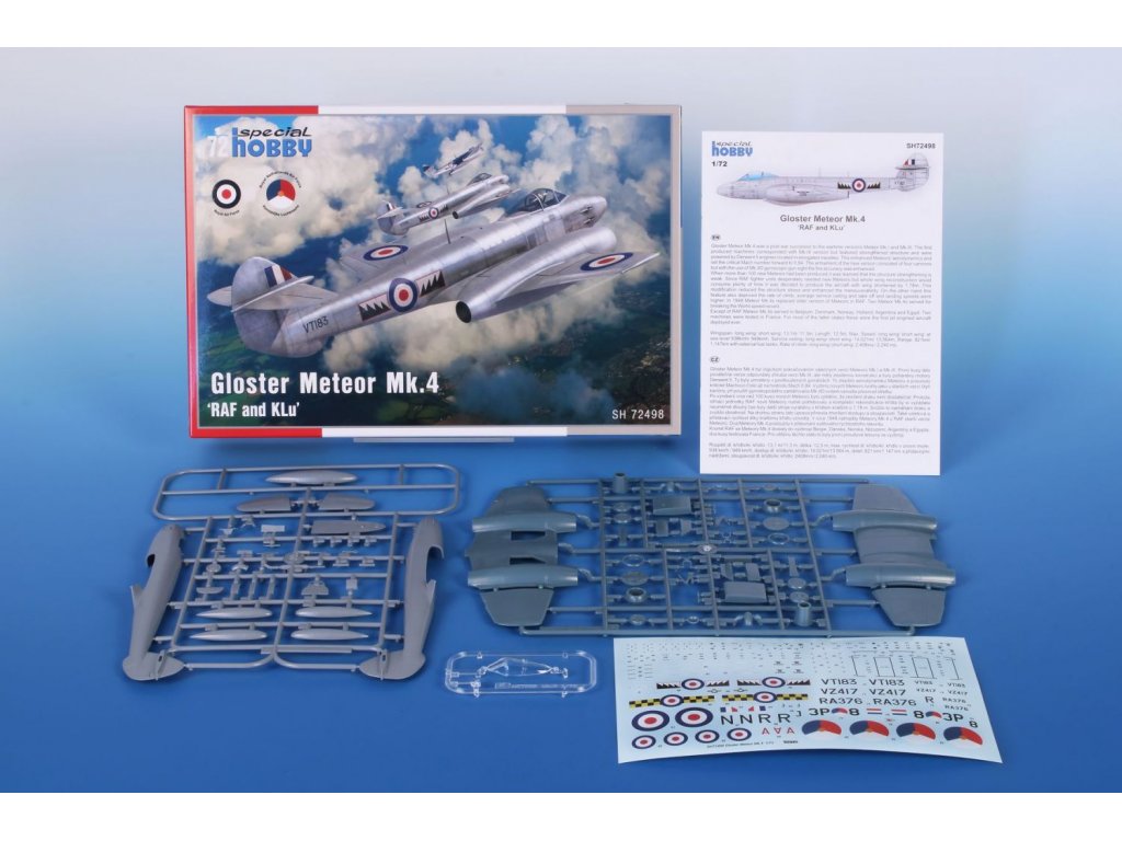 SPECIAL HOBBY 1/72 Gloster Meteor Mk.4 RAF and KLu