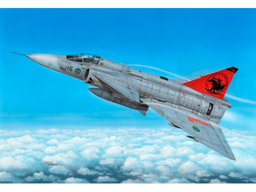 SPECIAL HOBBY 1/72 JA-37 Viggen Fighter (3x camo)