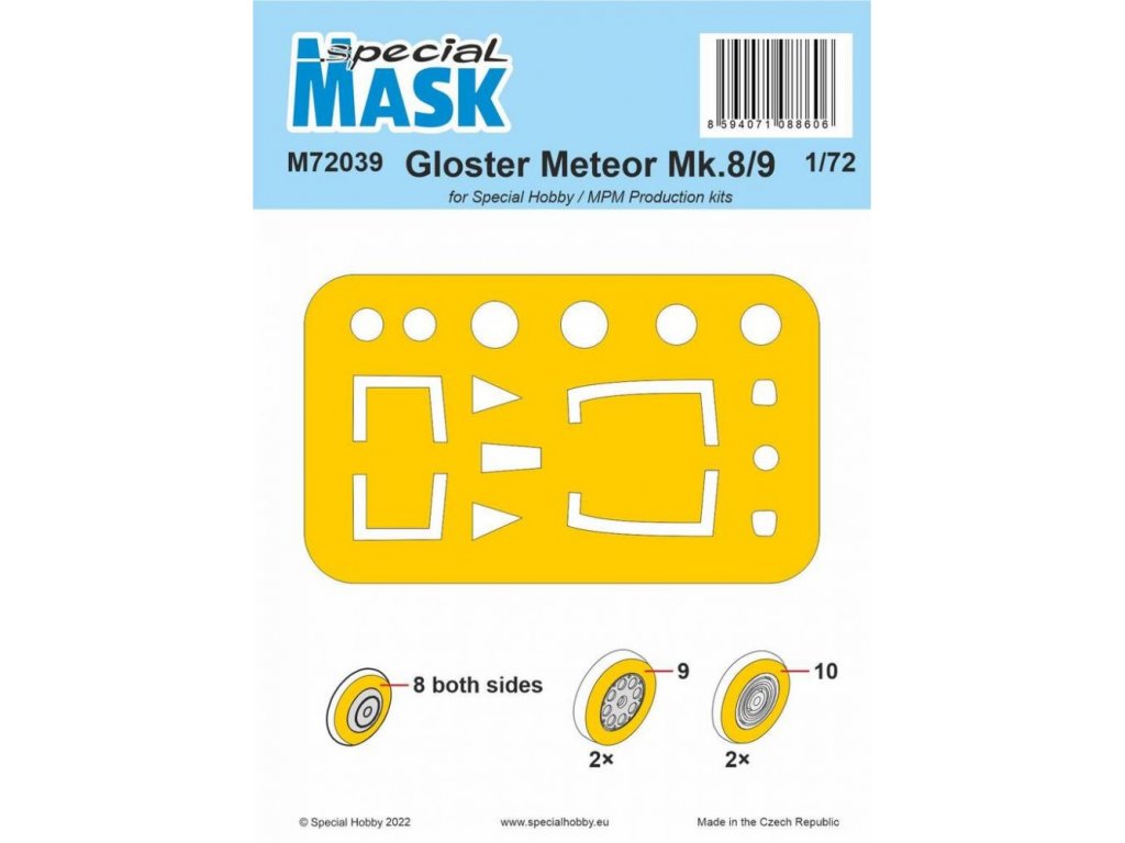 SPECIAL HOBBY 1/72 Mask for Gloster Meteor Mk.8/9