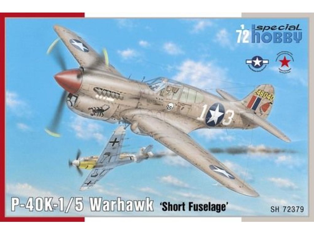 SPECIAL HOBBY 1/72 P-40K-1/5 Warhawk Short Fuselage for 4x camo