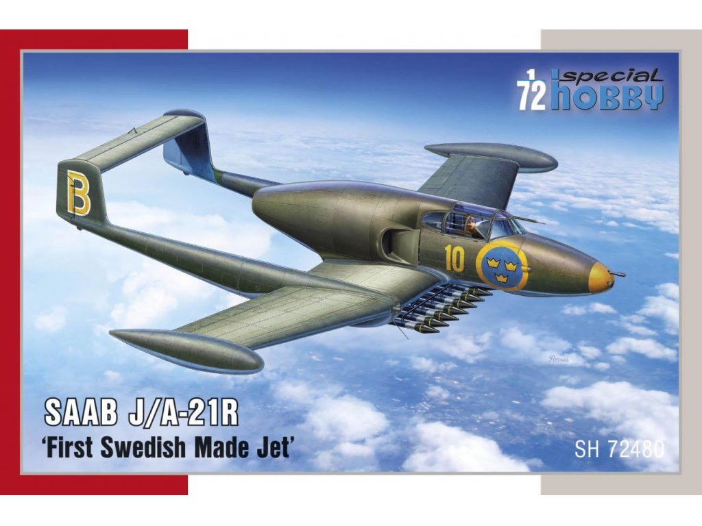 SPECIAL HOBBY 1/72 SAAB J/A-21R First Swedish Made Jet