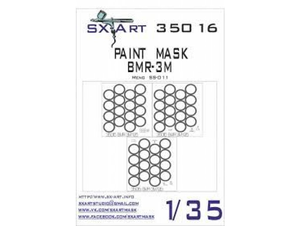 SX-ART 1/35 Mask BMR-3M Painting Mask for MENG SS011