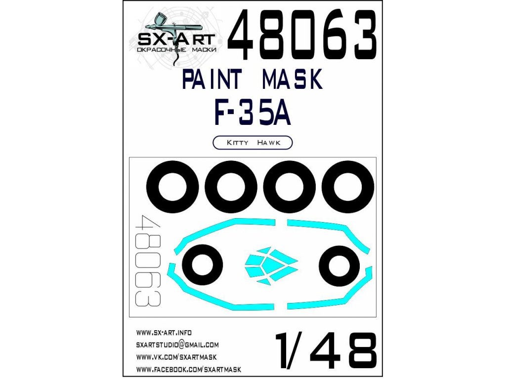SX-ART 1/48 F-35A Painting mask for KITTYH