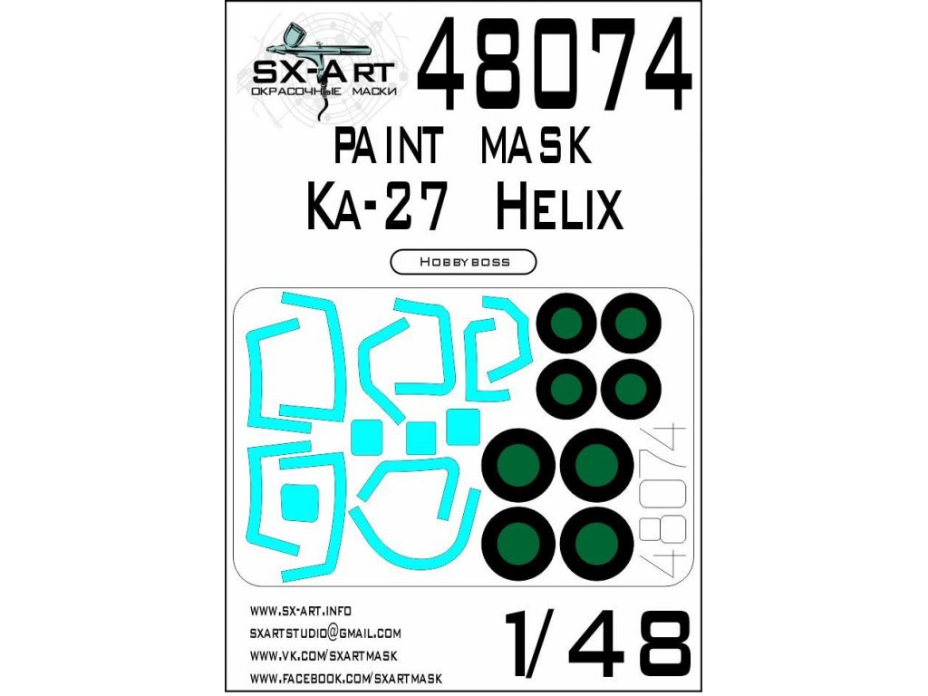 SX-ART 1/48 Ka-27 Helix Painting mask for HBB