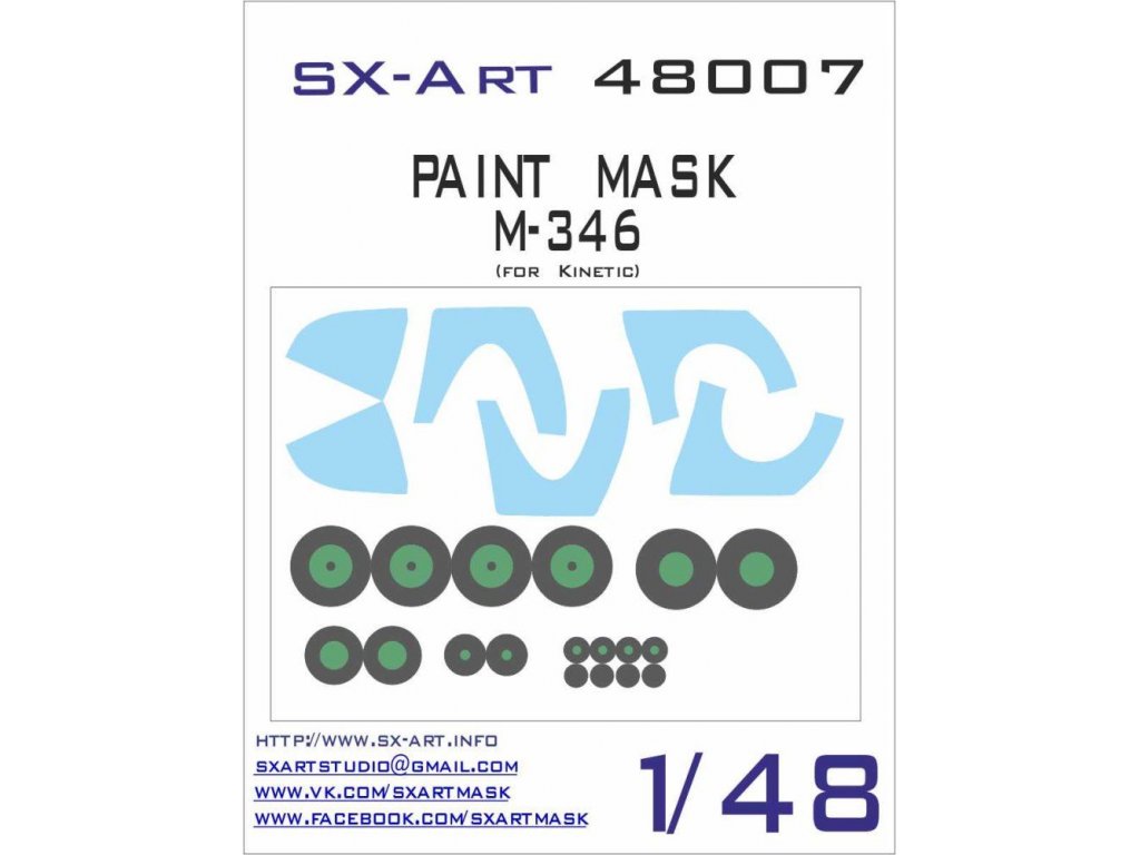 SX-ART 1/48 M-346 Painting Mask for KIN