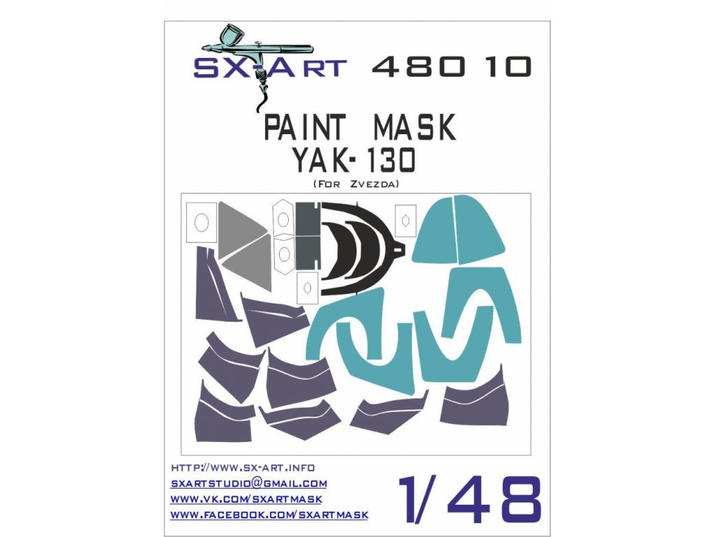 SX-ART 1/48 Yak-130 Painting Mask for ZVE