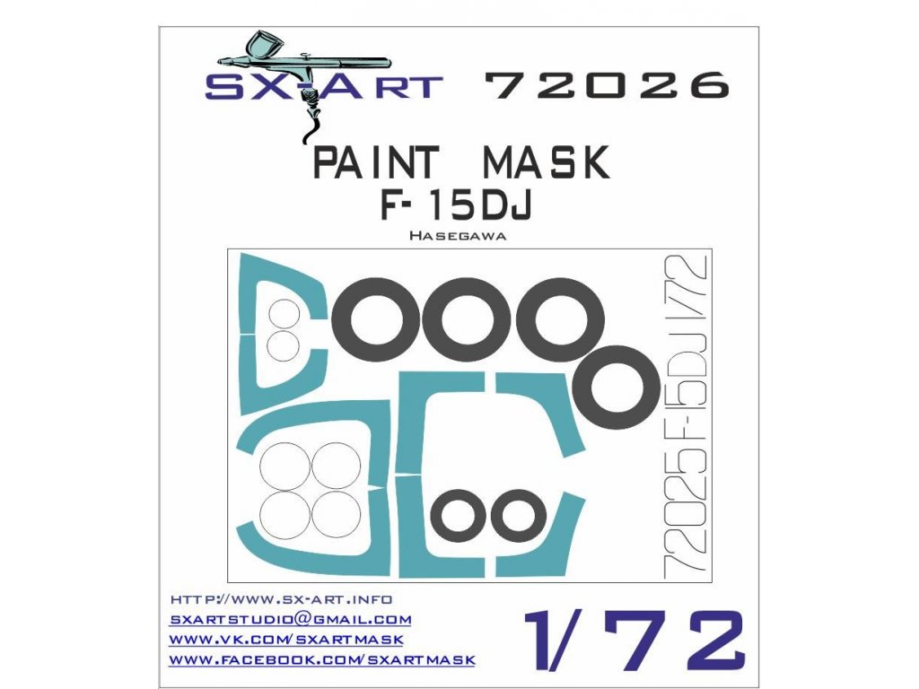 SX-ART 1/72 F-15DJ Painting Mask for HAS