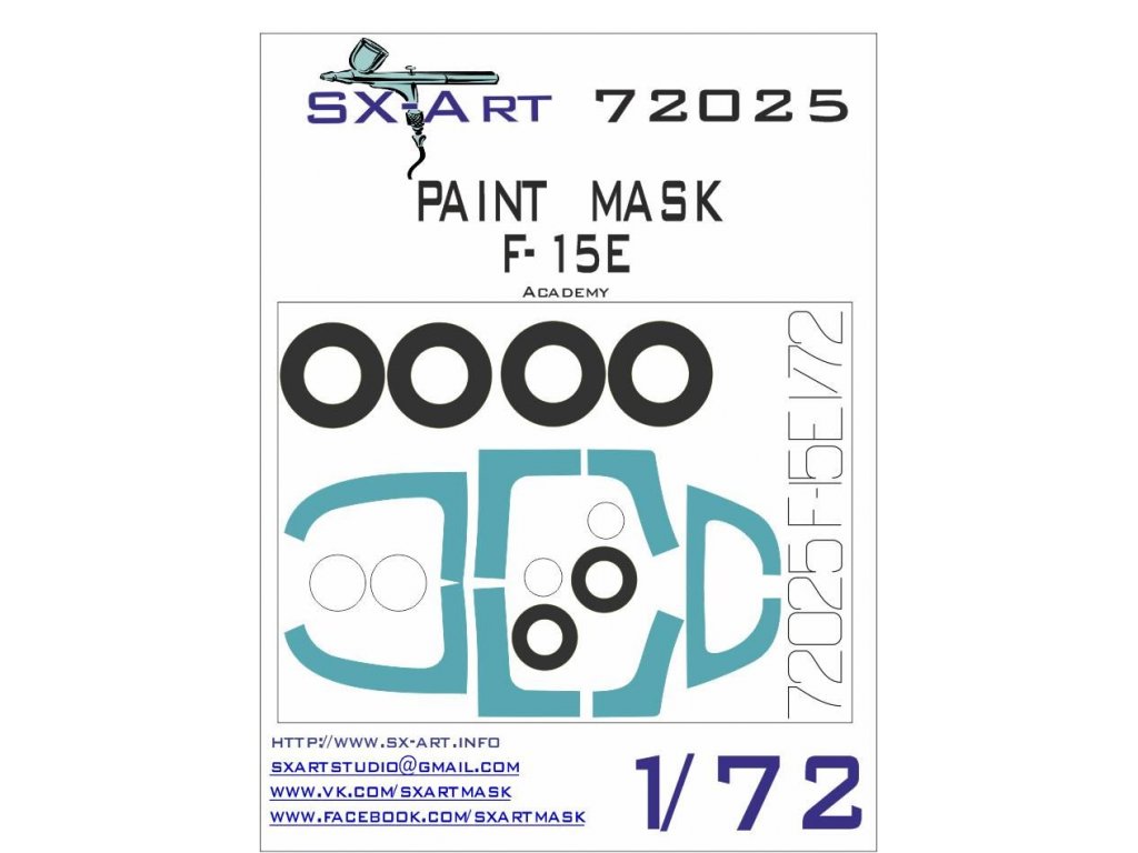 SX-ART 1/72 F-15E Painting Mask for ACA