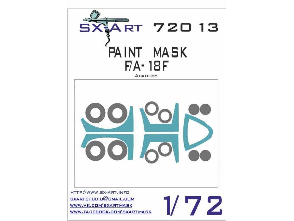 SX-ART 1/72 F/A-18F Painting Mask for ACAD