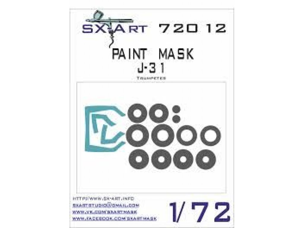 SX-ART 1/72 J-31 Painting Mask for TRU
