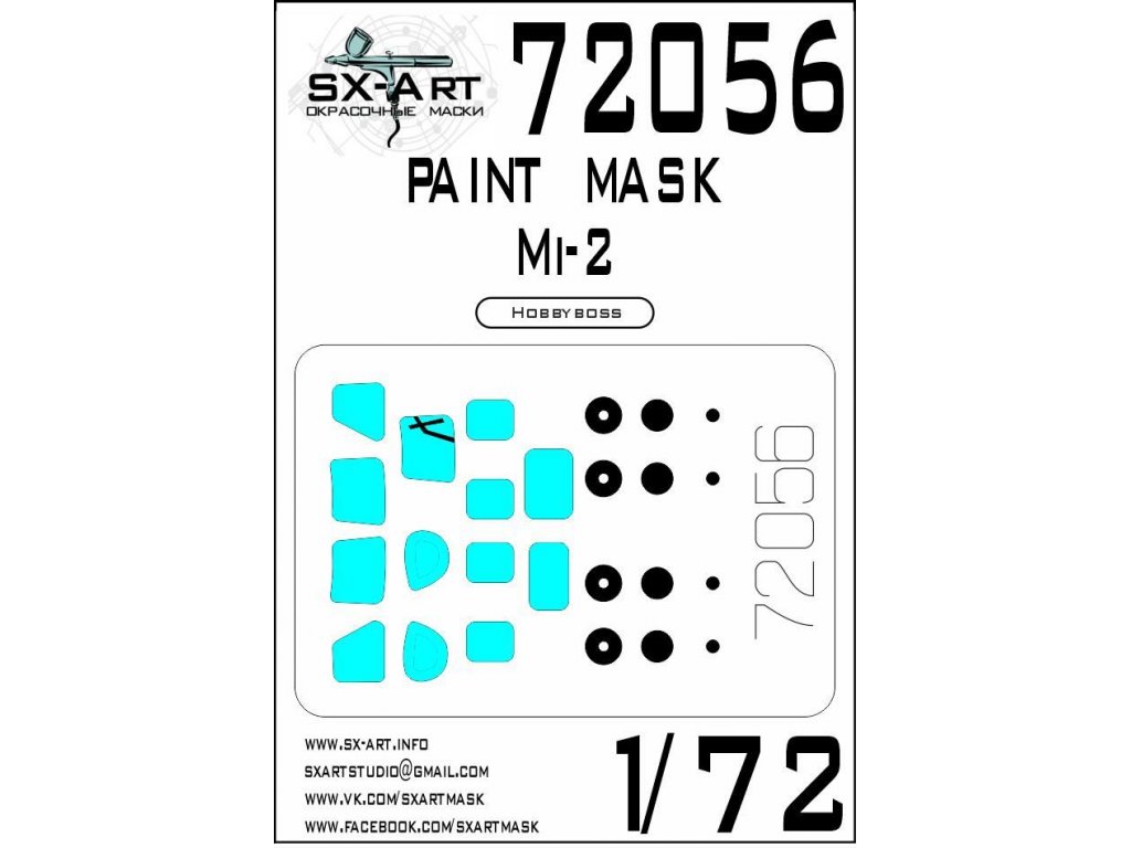 SX-ART 1/72 Mi-2 Painting mask for HBB