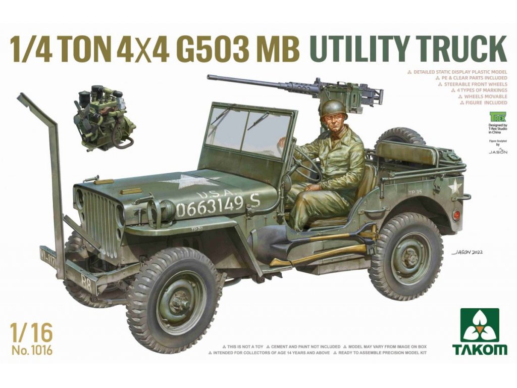 TAKOM 1/16 1/4 Ton 4x4 G503 MB Utility Truck