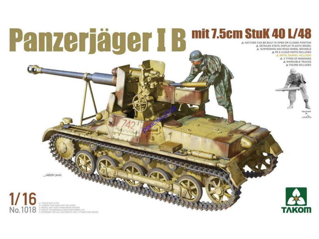TAKOM 1/16 Panzerjäger I B mit 7,5cm StuK 40 L/48
