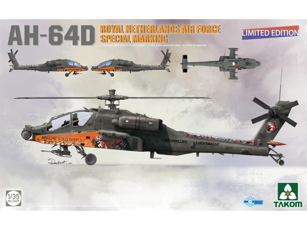 TAKOM 1/35 2609 AH-64D Royal Netherlands Air Force Special Marking