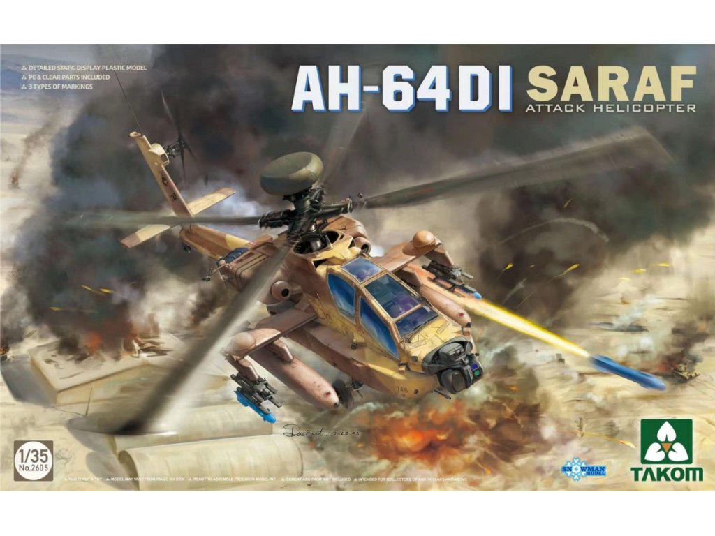 TAKOM 1/35 AH-64 DI SARAF Attack Helicopter