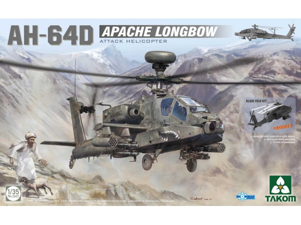 TAKOM 1/35 AH-64D Apache Longbow Attack Helicopter