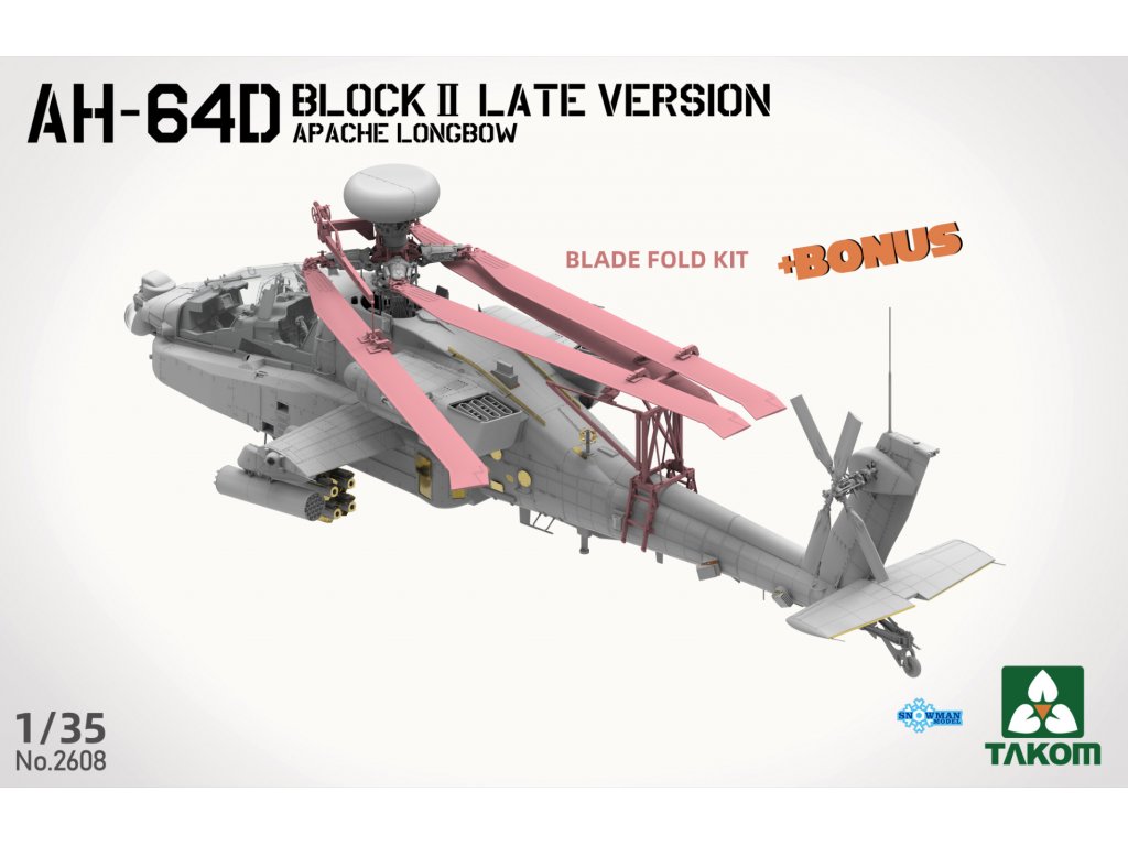 TAKOM 1/35 AH-64D Apache Longbow Block II Late Version w/BONUS