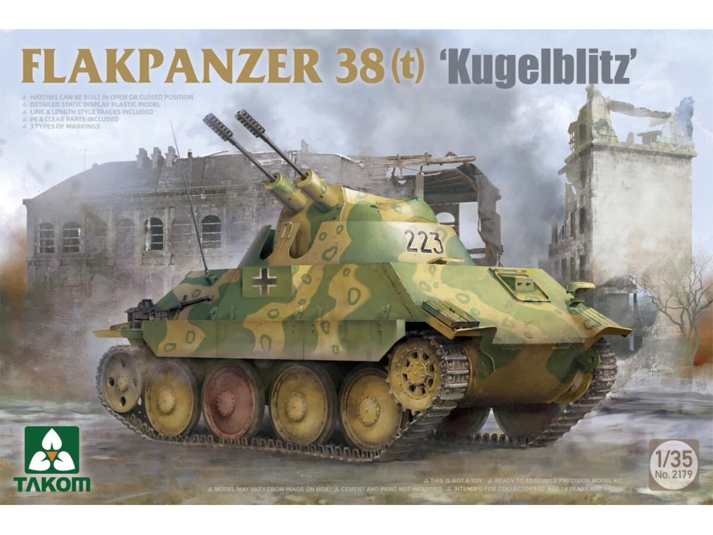 TAKOM 1/35 Flakpanzer 38(t) Kugelblitz