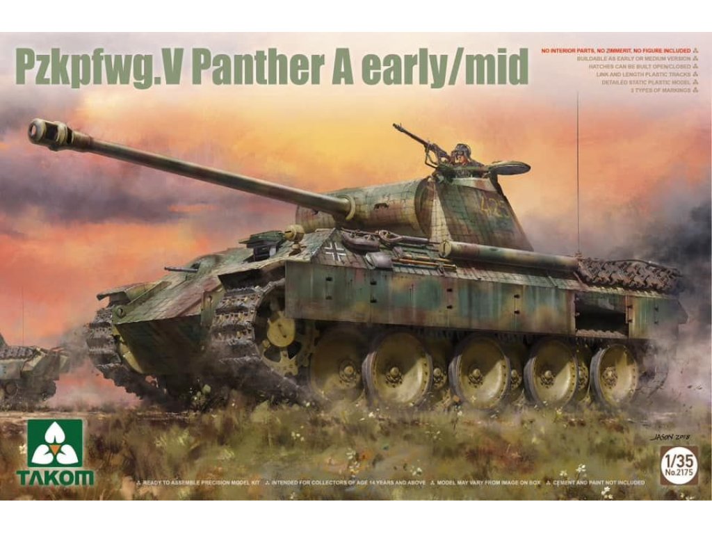 TAKOM 1/35 Pzkpfwg.V Panther A Early/Mid