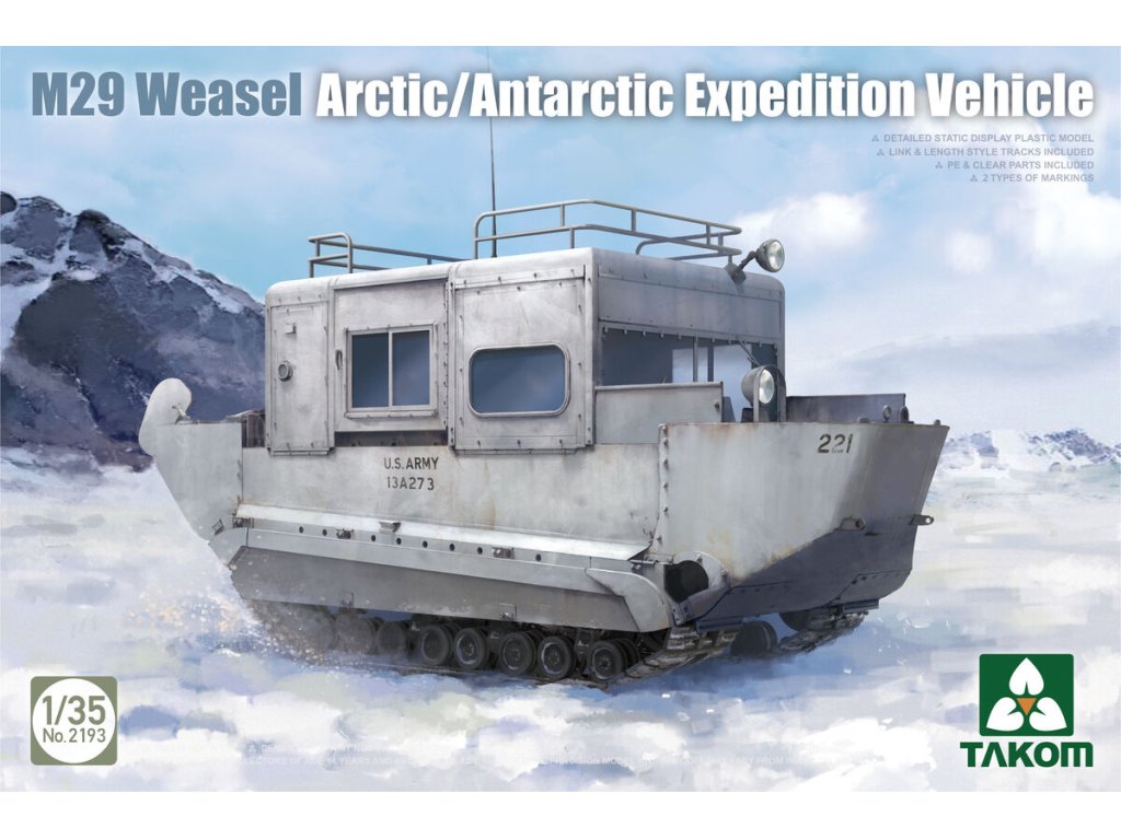 TAKOM 2193 1/35 M29 Weasel Arctic/Antarctic Expedition Vehicle