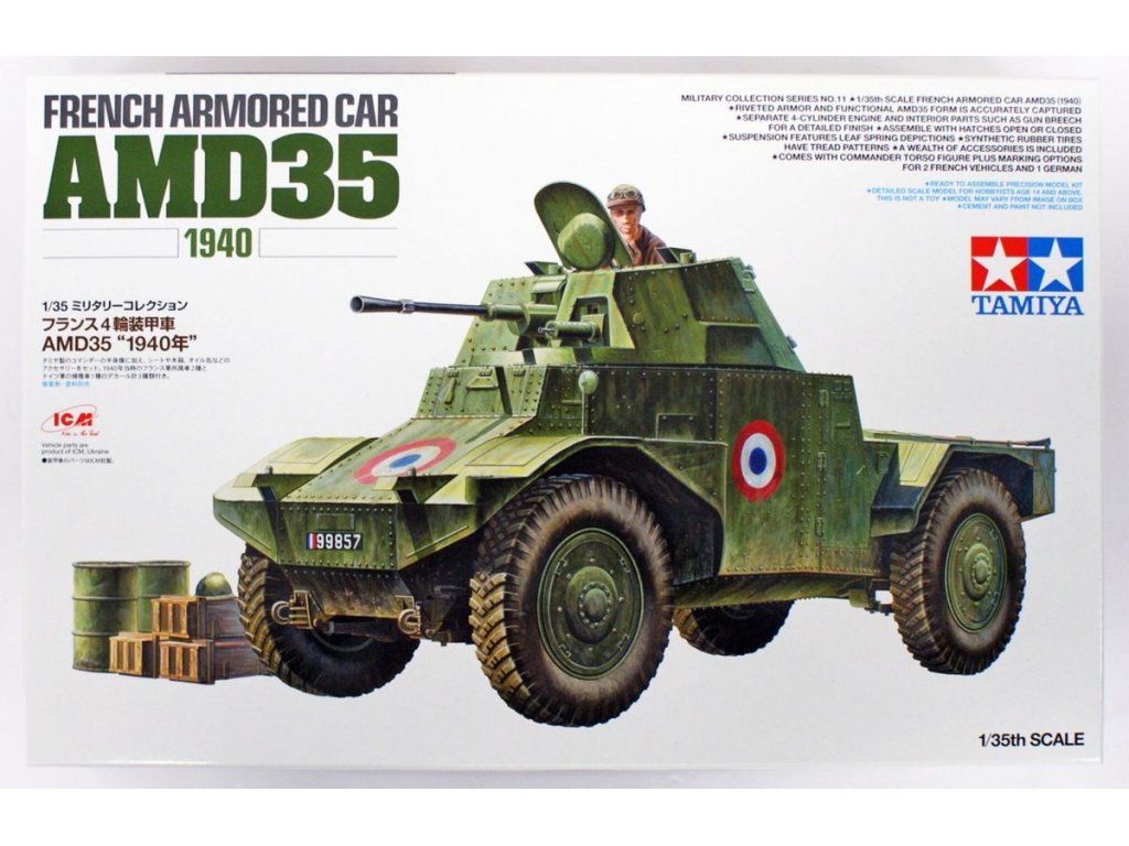 TAMIYA 1/35 French Armored Car AMD35 1940