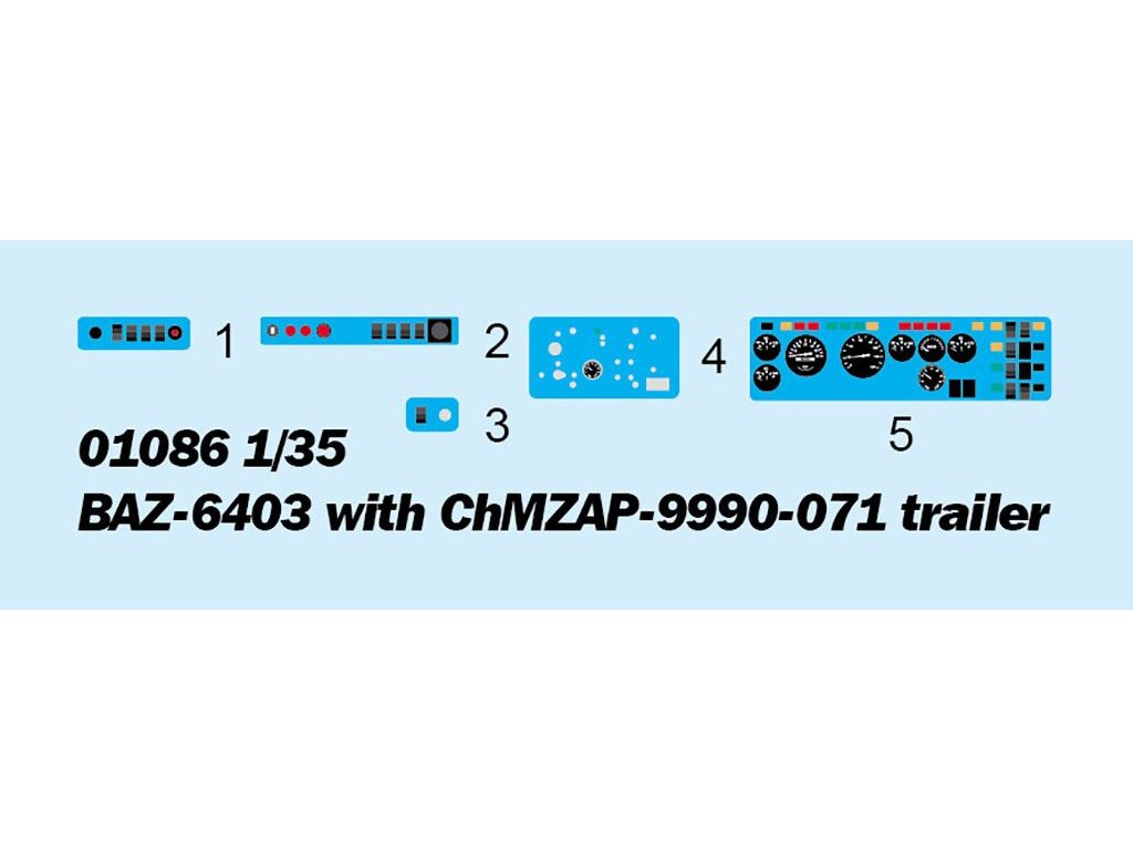 TRUMPETER 1/35 BAZ-6403 with ChMZAP-9990-071 Trailer