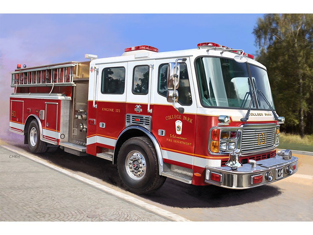 TRUMPETER 1/72 American LaFrance Eagle Fire Pumper