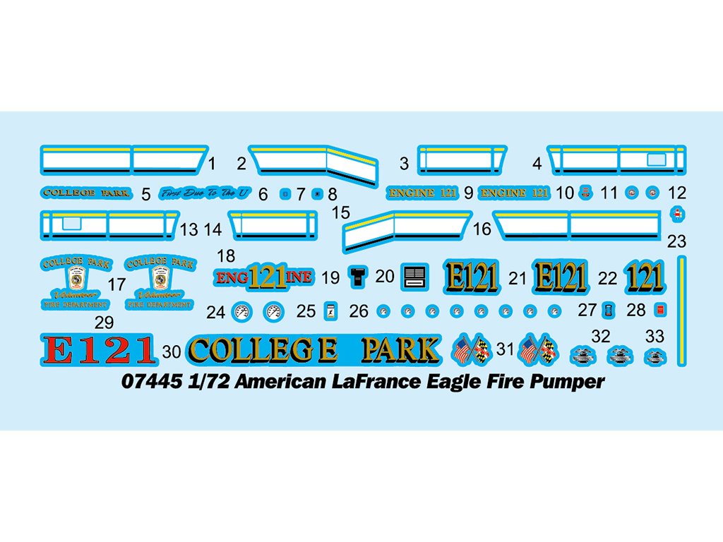 TRUMPETER 1/72 American LaFrance Eagle Fire Pumper