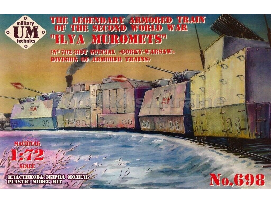 UNIMODEL 1/72 Ilya Muromets The Legendary Armored Train of WWII