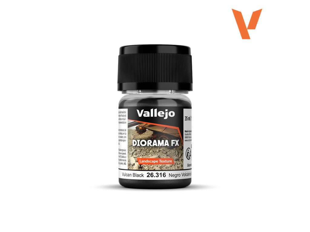 VALLEJO 26316 Diorama FX Landscape Texture Vulcan Black 0,1 - 0,6 mm