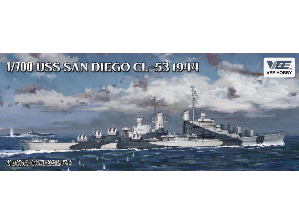 VEE HOBBY 1/700 USS San Diego CL-53 1944