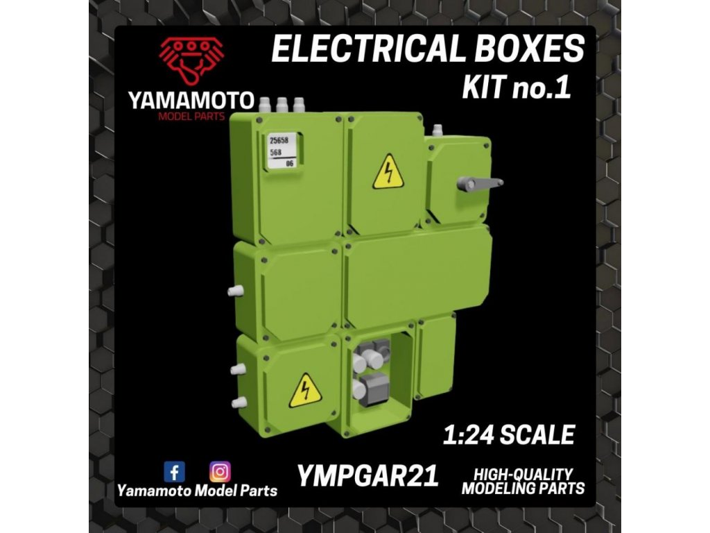 YAMAMOTO 1/24 Electrical Boxes Kit No.1