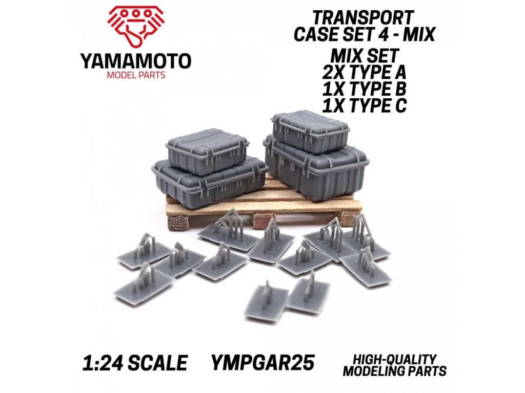YAMAMOTO 1/24 Transport Case Set 4 - Mix Set