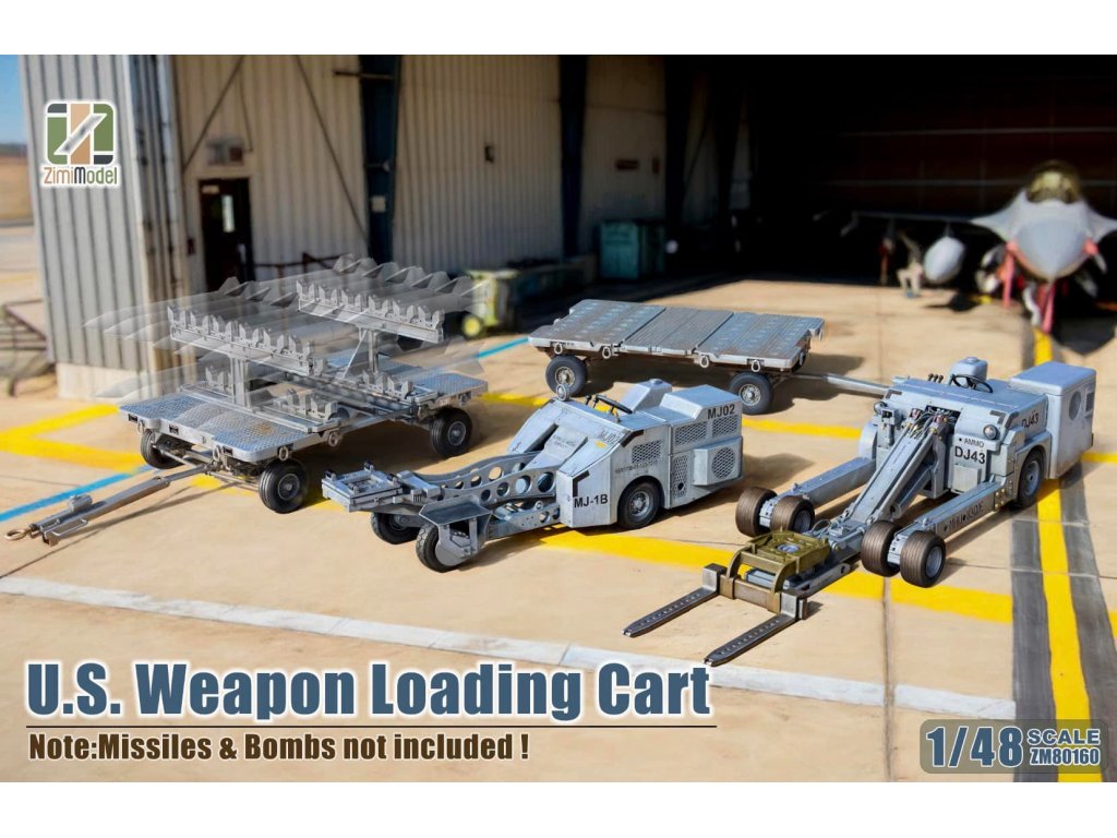 ZIMI MODEL 80160 1/48 U.S. Weapon Loading Cart