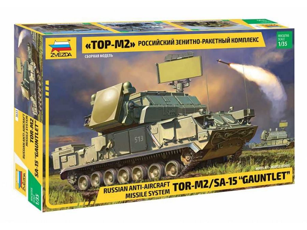 ZVEZDA 1/35 Russian Anti-Aircraft Missile System TOR-M2/SA-15 Gauntlet