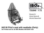 IBG 72U045 1/72 I.A.R. 80/81 Seat w/Seatbelts Early 1941 for IBG