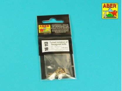 ABER 1/16 16113 Turned Imitation Of Hexagonal Bolts 1,34x1,60mm x 30pcs