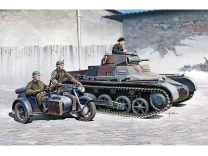 ACADEMY 13556 1/35 German Panzer I Ausf.B & Motorcycle