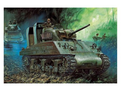 ACADEMY 13562 1/35 USMC M4A2 (75) "Pacific Theater"