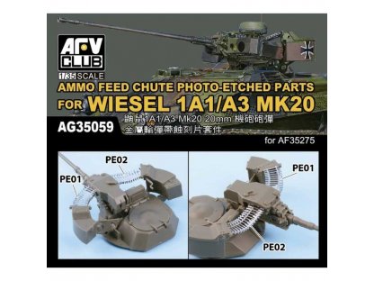 AFV CLUB 1/35 Ammo Feed Chute PE For Wiesel 1A1/A3 Mk20