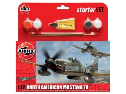 AIRFIX 1/72 Hanging Gift Set North American Mustang IV Starter Set