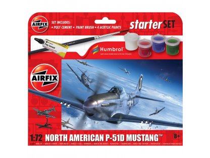 AIRFIX 1/72 Starter Set North American P-51D Mustang