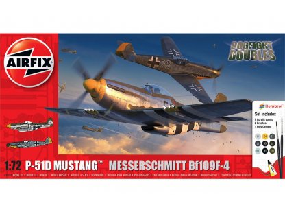 AIRFIX 50193 1/72 Gift Set - P-51D Mustang Messerschmitt Bf109F-4