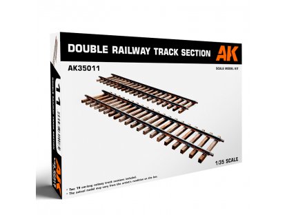 AK INTERACTIVE 1/35 Double Railway Track Section